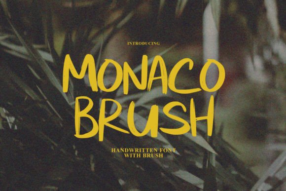 Monaco Brush: A Modern Handwritten Font